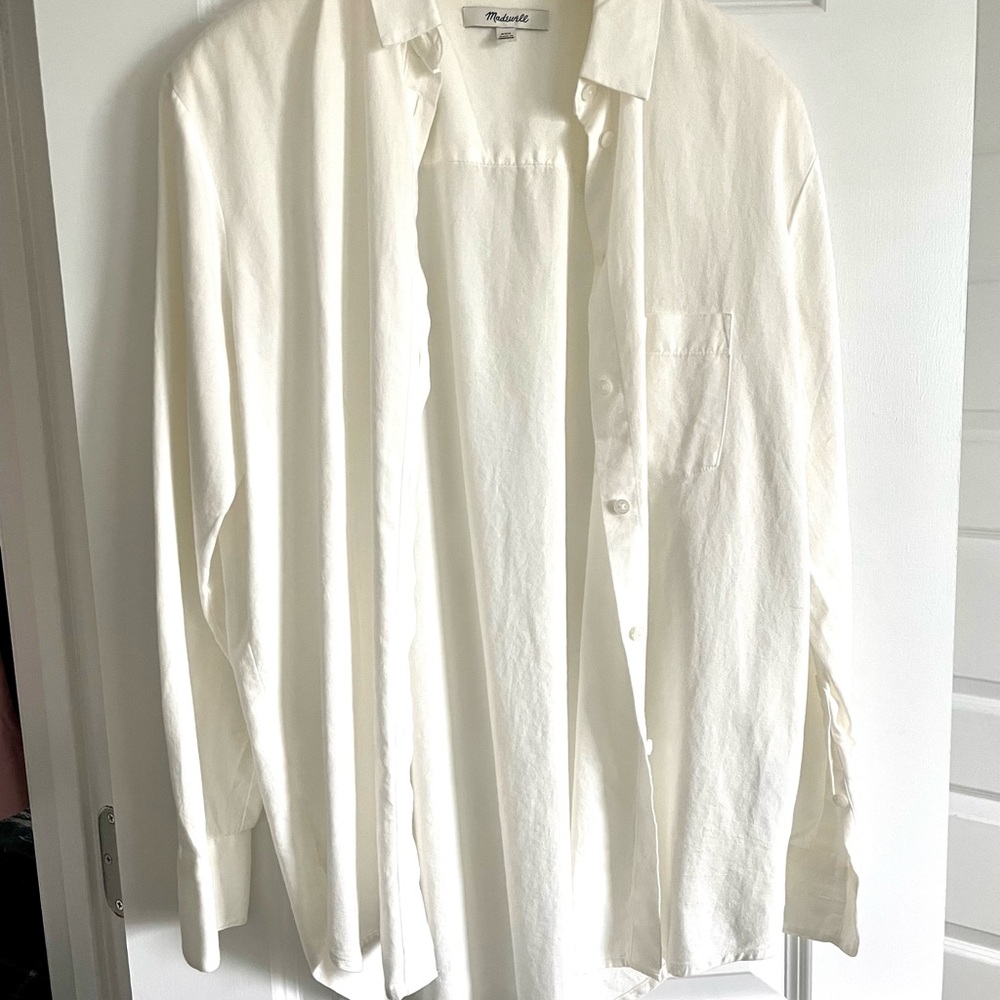 Madewell white blouse shirt